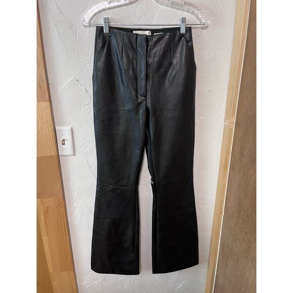Abercrombie & Fitch Vegan Leather‎ Flare Pants - Picture 1 of 5